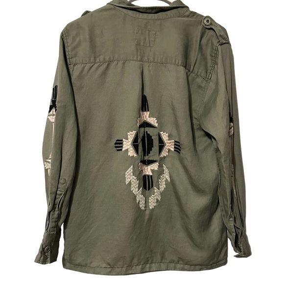 Rails Tops - Rails Elliot Embroidered Utility Shacket Boho Western Desert Wanderlust Small